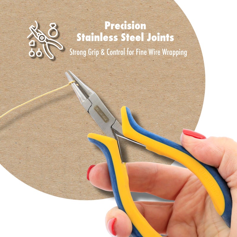 Beadalon Ergo Bent Nose Pliers â€“ Jewelry Tools for Wire Wrapping, Jump Rings & Necklace Repair, 5.25 in - Image 3